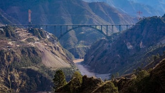 Chenab Rail Bridge, world's highest railway bridge, over the Chenab river in Reasi district. It is part of Indian railways' Udhampur-Srinagar-Baramulla Railway Link (USBRL) project.  PTI