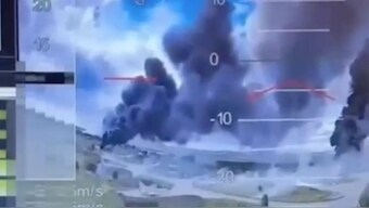 A screenshot from a video of the alleged attack released by the SBU on June 1, 2025 (Source: Ukraine's Security Service via Kyiv Independent)