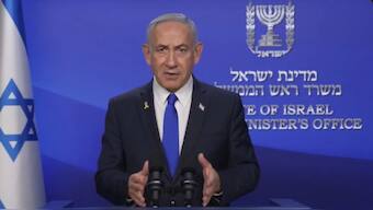 Screengrab of video posted by the Israeli PM on X