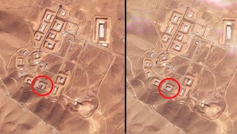 The missile production site after and before the reported IDF strikes. Source: Reuters