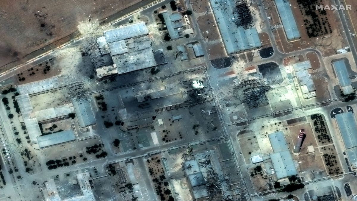Satellite image shows a close up view of destroyed buildings at Isfahan Nuclear Technology Centre, after it was hit by US airstrikes, in Isfahan, Iran. Maxar/Reuters Satellite image shows a close up view of destroyed buildings at Isfahan Nuclear Technology Centre, after it was hit by US airstrikes, in Isfahan, Iran. Maxar/Reuters