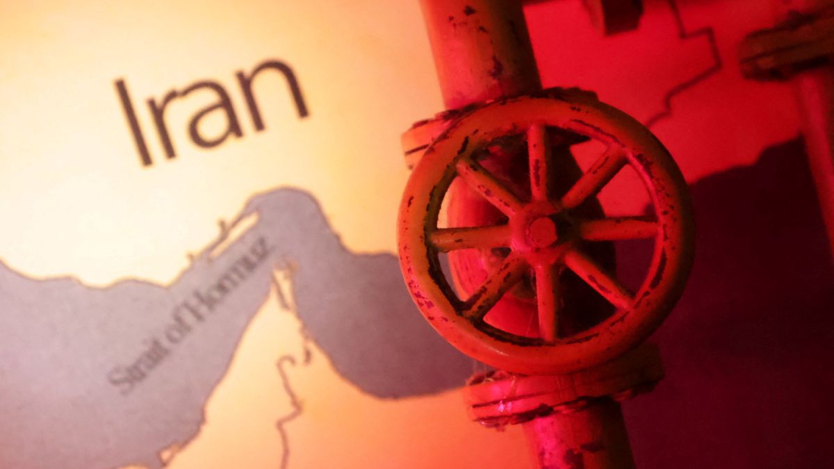 A map showing the Strait of Hormuz and Iran is seen behind a 3D printed oil pipeline in this illustration. Reuters A map showing the Strait of Hormuz and Iran is seen behind a 3D printed oil pipeline in this illustration. Reuters