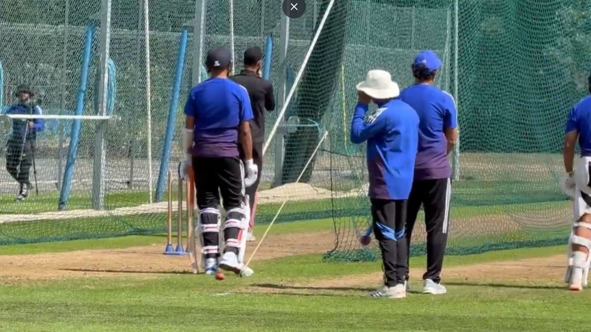 Harpreet Brar was spotted bowling in the nets on Saturday. Image: X/PBKS Harpreet Brar was spotted bowling in the nets on Saturday. Image: X/PBKS