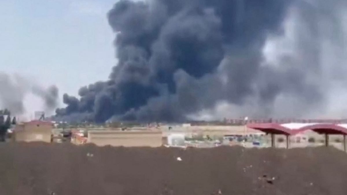 Smoke rises from Tabriz airport in Iran, June 13, 2025 in this screengrab obtained from a social media video. Reuters Smoke rises from Tabriz airport in Iran, June 13, 2025 in this screengrab obtained from a social media video. Reuters