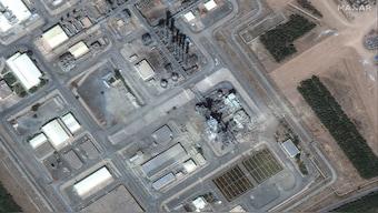 A satellite image shows infrastructure at the Arak facility, following Israelli airstrikes, in Iran. Reuters