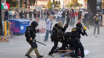 'They spit, we hit': Trump says LA 'invaded and occupied' by illegal migrants, orders 'to set it free'. Image: AFP