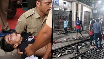 Scenes from outside Chinnaswamy stadium after the stampede. Image: Reuters
