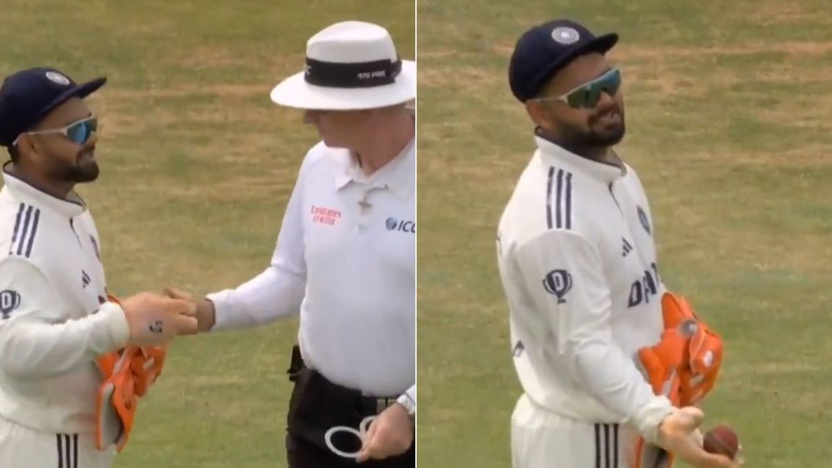 Rishabh Pant involved in heated argument with umpire, throws ball in anger - WATCH Rishabh Pant involved in heated argument with umpire, throws ball in anger - WATCH