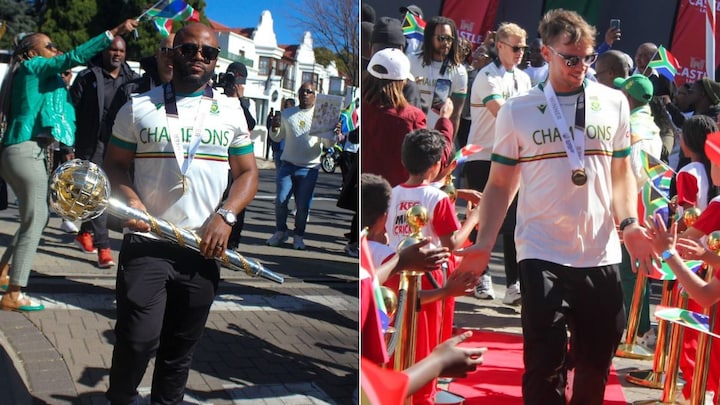 South Africa receive huge welcome home after first ICC win in 27 years: 'Haven't seen people like that at airport before'