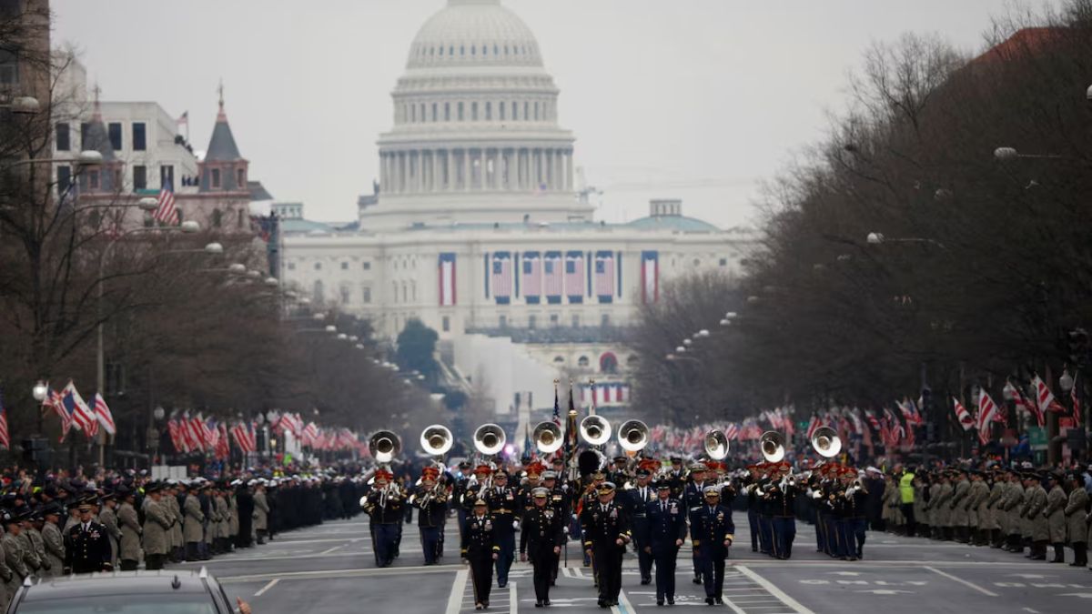 US military Day parade: Around 6,600 soldiers are set to march past the Pentagon and down Constitution Avenue in Washington DC. File image/ Reuters US military Day parade: Around 6,600 soldiers are set to march past the Pentagon and down Constitution Avenue in Washington DC. File image/ Reuters