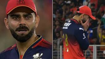 Virat Kohli couldn't hold back his tears as RCB lifted maiden IPL title. Image: X/IPL