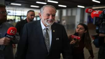 Mike Huckabee, the U.S. ambassador to Israel, arrived on Wednesday at the court where Prime Minister Benjamin Netanyahu is on trial for corruption. Reuters