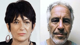 Ghislaine Maxwell and Jeffrey Epstein. AFP/File Photo
