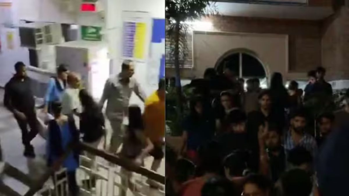 The incident has led to protests and anger on the university campus. Image: News18
The incident has led to protests and anger on the university campus. Image: News18