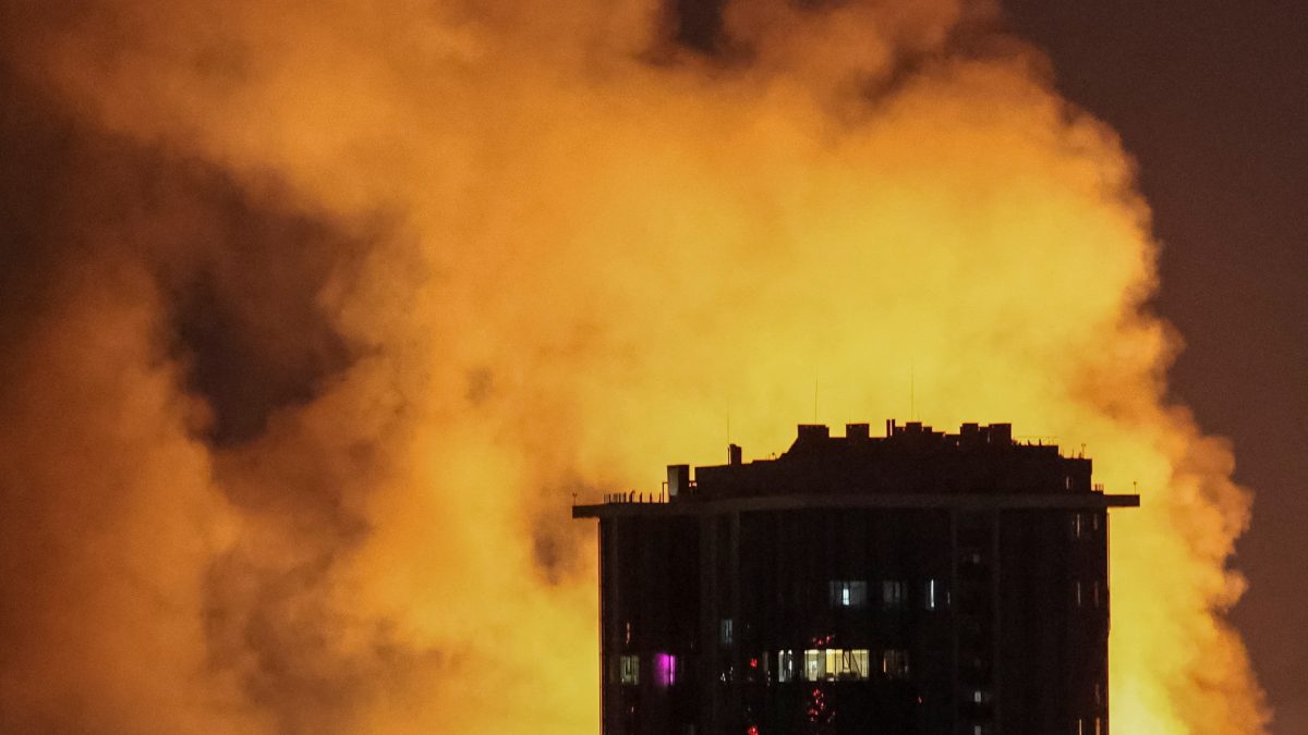 An explosion of a drone lights up the sky over the city during a Russian drone and missile strike, amid Russia's attack on Ukraine, in Kyiv, Ukraine. Reuters An explosion of a drone lights up the sky over the city during a Russian drone and missile strike, amid Russia's attack on Ukraine, in Kyiv, Ukraine. Reuters