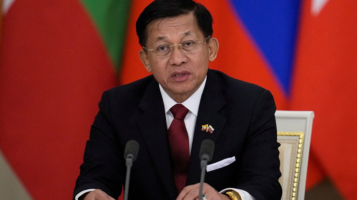 Myanmar's military chief Senior General Min Aung Hlaing. File image/ Reuters Myanmar's military chief Senior General Min Aung Hlaing. File image/ Reuters