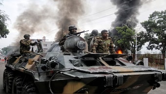 Soldiers sit atop an APC after armed forces were deployed, following a clash during a National Citizen Party rally, in Gopalganj, Bangladesh, July 16, 2025. Reuters