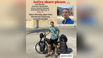 Lennart Monterlos, who has been missing since June 16, 2025, while travelling by bike in Iran, in a photo taken at an unknown location. AFP
