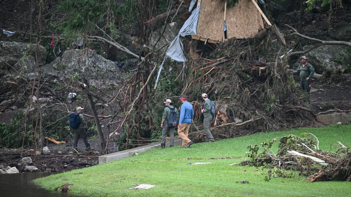 A search and rescue team looks for people along the Guadalupe River near Camp Mystic in Hunt, Texas, on July 7, 2025, following severe flash flooding that occurred during the July 4 holiday weekend. AFP A search and rescue team looks for people along the Guadalupe River near Camp Mystic in Hunt, Texas, on July 7, 2025, following severe flash flooding that occurred during the July 4 holiday weekend. AFP