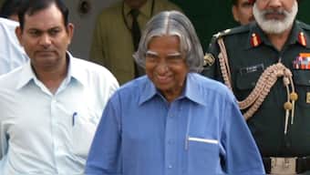 Indian President APJ Abdul Kalam arrives to caste his ballot at a polling station in New Delhi, May 10, 2004. File Image/Reuters