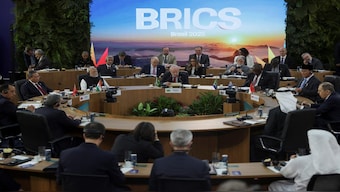 Brazil's President Luiz Inacio Lula da Silva, China's Premier Li Qiang, Prime Minister Narendra  Modi, South Africa's President Cyril Ramaphosa, Russia's Foreign Minister Sergei Lavrov and other leaders, attend the opening meeting of BRICS Summit, at the Museum of Modern Art (MAM) in Rio de Janeiro, Brazil. Reuters