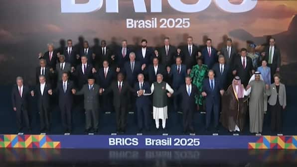 PM Modi joins Brics leaders for family photo in Rio; calls for UN reform, zero tolerance on terror