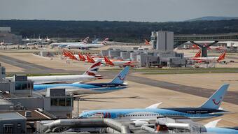 British Airways, Easyjet and TUI aircraft are parked at the South Terminal at Gatwick Airport, in Crawley, Britain, on August 25, 2021. Reuters File