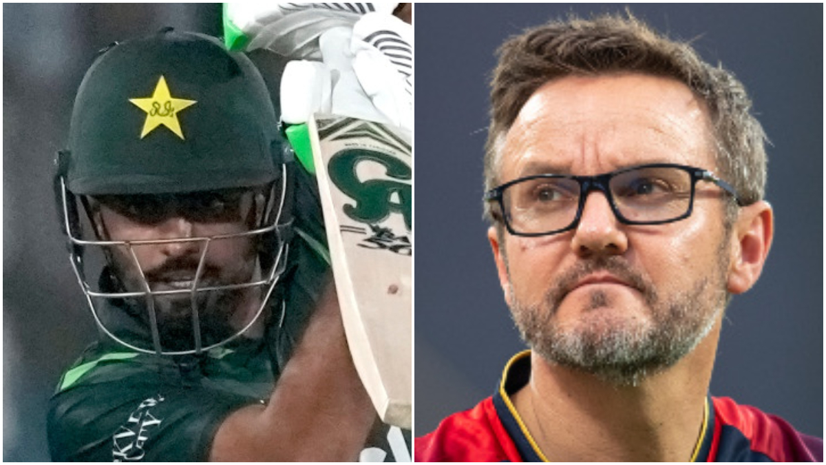 Pakistan white-ball head coach Mike Hesson insists Babar Azam will have to work on his strike rate to make his way back into the T20I team. AP/Sportzpics Pakistan white-ball head coach Mike Hesson insists Babar Azam will have to work on his strike rate to make his way back into the T20I team. AP/Sportzpics