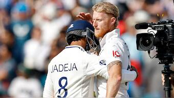 India all-rounder Ravindra Jadeja embraces England captain Ben Stokes following India's heartbreaking 22-run defeat on the final day of the third Test at Lord's. Reuters