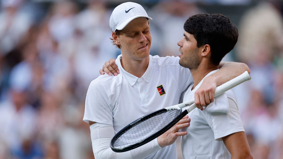 Carlos Alcaraz lost to Jannik Sinner in Wimbledon 2025 final in four sets. Image: Reuters
Carlos Alcaraz lost to Jannik Sinner in Wimbledon 2025 final in four sets. Image: Reuters