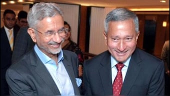Singapore’s Foreign Minister Vivian Balakrishnan, External Affairs Minister S Jaishankar
