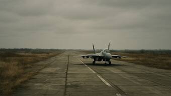 An artificial intelligence (AI)-generated image depicting a fighter plane on an airstrip. (Representative Photo)