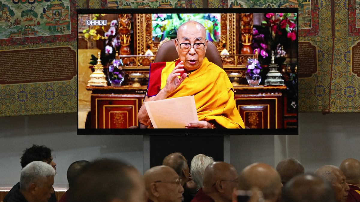 Tibetan leader the Dalai Lama speaks in a video broadcast at the start of the 15th Tibetan Religious Conference, a meeting of religious leaders in McLeod Ganj, near Dharamsala on July 2, 2025. AFP Tibetan leader the Dalai Lama speaks in a video broadcast at the start of the 15th Tibetan Religious Conference, a meeting of religious leaders in McLeod Ganj, near Dharamsala on July 2, 2025. AFP