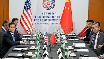US Secretary of State Marco Rubio meets Chinese Foreign Minister Wang Yi at Kuala Lumpur, Malaysia, on Friday, July 11, 2025. (Photo: Reuters)
