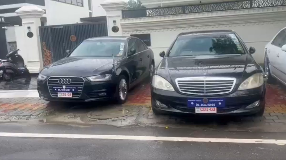 Two of the four cars with fake diplomatic numberplates recovered from a fake embassy of Westarctica busted by the Uttar Pradesh Police on Tuesday, July 22, 2025, in Ghaziabad, UP, India. (Photo: ANI screengrab) Two of the four cars with fake diplomatic numberplates recovered from a fake embassy of Westarctica busted by the Uttar Pradesh Police on Tuesday, July 22, 2025, in Ghaziabad, UP, India. (Photo: ANI screengrab)