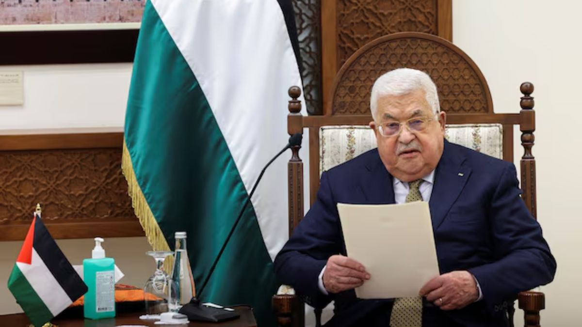 Palestinian leader Mahmoud Abbas, the Chairman of the Palestine Liberation Organisation (PLO) and President of Palestinian Authority (PA), reads a statement during a meeting with then-US Secretary of State Antony Blinken (not seen) in Ramallah, West Bank, on January 31, 2023. (Photo: Ronaldo Schemidt/Pool via Reuters) Palestinian leader Mahmoud Abbas, the Chairman of the Palestine Liberation Organisation (PLO) and President of Palestinian Authority (PA), reads a statement during a meeting with then-US Secretary of State Antony Blinken (not seen) in Ramallah, West Bank, on January 31, 2023. (Photo: Ronaldo Schemidt/Pool via Reuters)