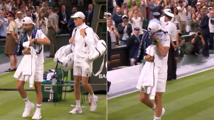 Watch: Emotional scenes as Dimitrov is forced to retire against Sinner despite leading two sets to love