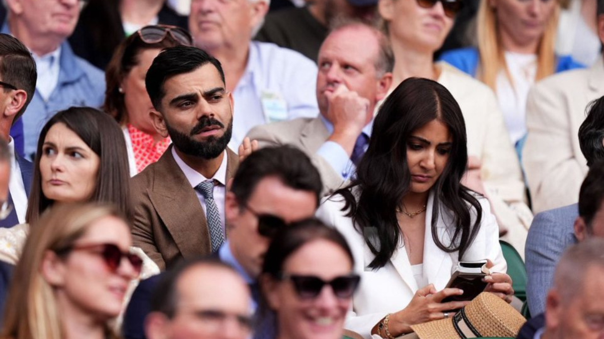 Virat Kohli and Anushka Sharma clicked watching the Wimbledon match, netizens react to viral pictures: 'They attended because...' Virat Kohli and Anushka Sharma clicked watching the Wimbledon match, netizens react to viral pictures: 'They attended because...'