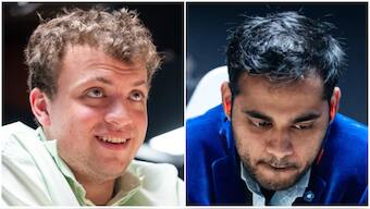 While Hans Niemann defeated Fabiano Caruana in the semi-finals of Freestyle Chess Las Vegas, Arjun Erigaisi lost to Levon Aronian. Image credit: Freestyle Chess