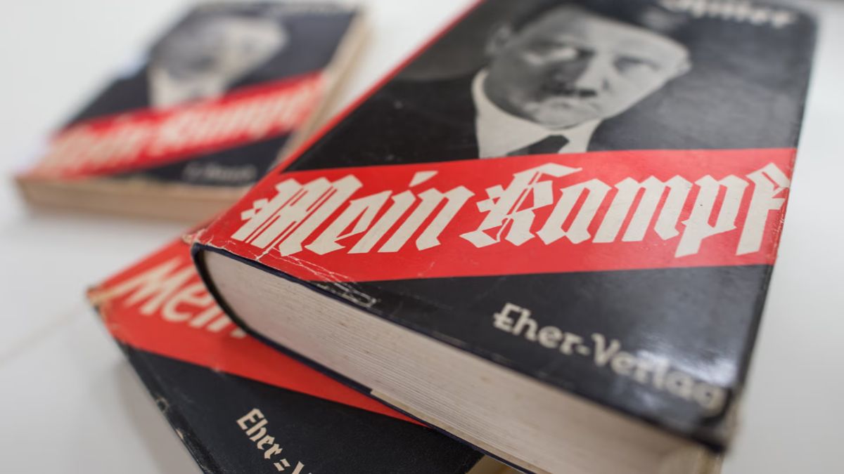 Adolf Hitler’s Mein Kampf on display at the Institute for Contemporary History in Munich. File image/AP Adolf Hitler’s Mein Kampf on display at the Institute for Contemporary History in Munich. File image/AP