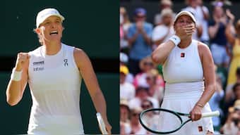 Both Iga Swiatek and Amanda Anisimova are playing in their first Wimbledon final. Images: AP
