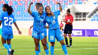 The Indian women's football team qualified for the 2026 AFC Women's Asian Cup on the back of a clinical qualifying campaign in which it won all four matches and topped Group B. Image credit: AIFF