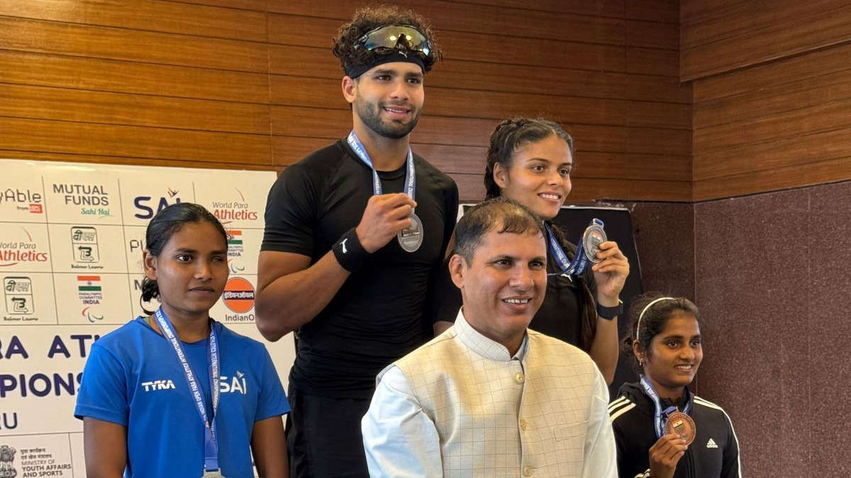 Uttar Pradesh's Simran won gold in the Women’s 200m T12 event in 24.80 seconds. Image credit: Indian Open Para Athletics Championship Uttar Pradesh's Simran won gold in the Women’s 200m T12 event in 24.80 seconds. Image credit: Indian Open Para Athletics Championship