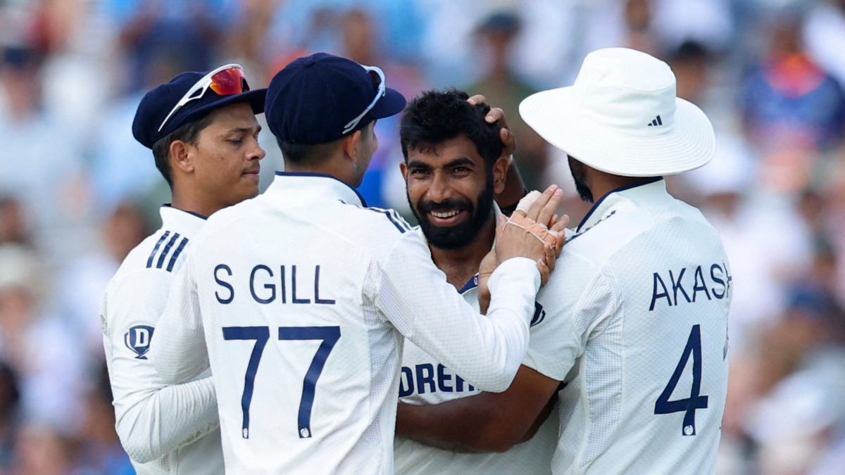 India's Jasprit Bumrah celebrates with teammates after taking a wicket. Reuters India's Jasprit Bumrah celebrates with teammates after taking a wicket. Reuters