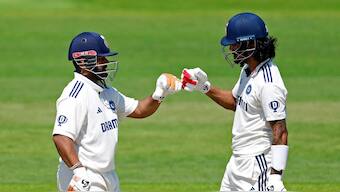 KL Rahul also said that Rishabh Pant's dismissal led to India losing the momentum on Day 3 of Lord's Test. Image: Reuters
