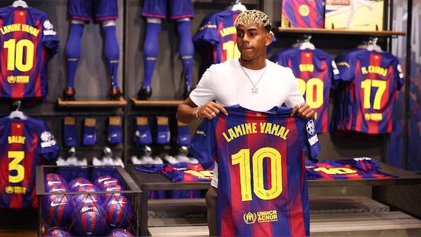 Lamine Yamal inherits Messi’s iconic Barcelona No.10 jersey and legacy, but the teenage sensation isn’t perturbed