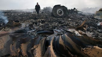 An Emergencies Ministry member walks at a site of a Malaysia Airlines Boeing 777 MH17 plane crash near the settlement of Grabovo in the Donetsk region, July 17, 2014. File Image/Reuters