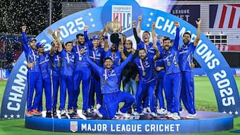 MI New York were crowned champions of MLC 2025 after beating Washington Freedom by 5 runs. Image: X/MINY