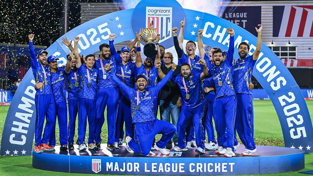 MI New York were crowned champions of MLC 2025 after beating Washington Freedom by 5 runs. Image: X/MINY MI New York were crowned champions of MLC 2025 after beating Washington Freedom by 5 runs. Image: X/MINY