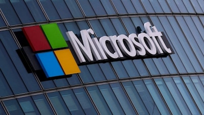 A view shows a Microsoft logo at Microsoft offices in Issy-les-Moulineaux near Paris, France, on March 21, 2025. (Representational Image, Credit: Reuters)